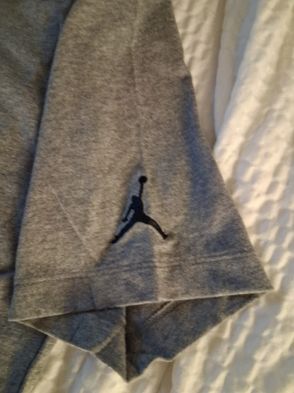 Jordan Men's Heather Gray Center Logo Short-Sleeve Tee
